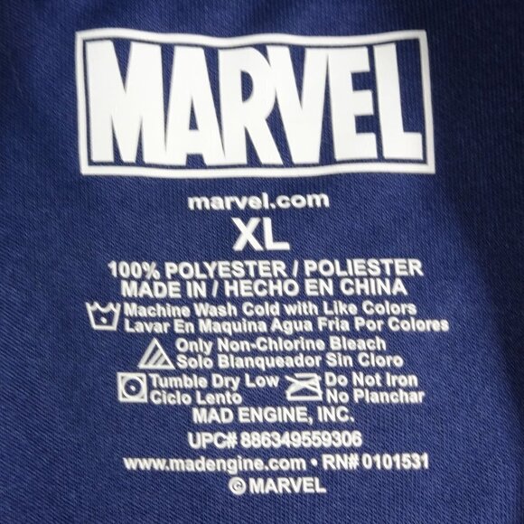 Marvel Spiderman Blue Athletic T-Shirt X-Large - Picture 4 of 4